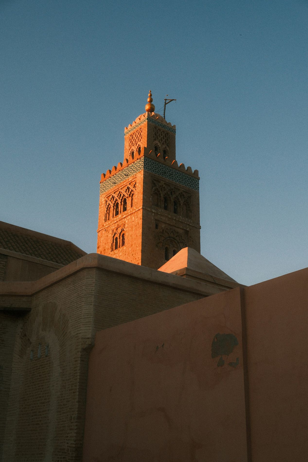 Minaret de la Koutoubia au coucher du soleil, Marrakech